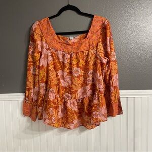 Floral Orange American Eagle Women's Top